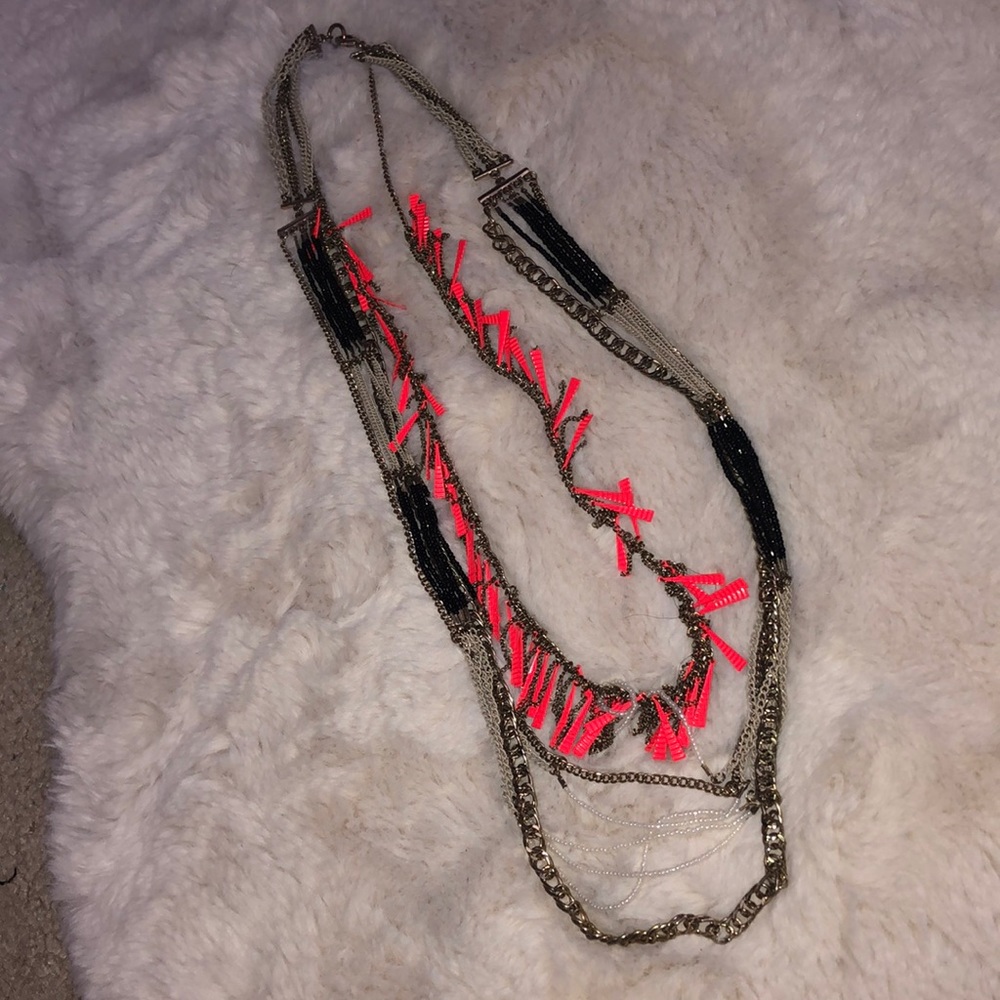 Cute Gold and Neon Necklace